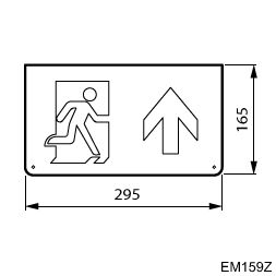 EM159Z WL/CM EXIT SIGN LEGEND LEFT/RIGHT