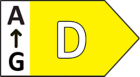 This product has energy label D Yellow