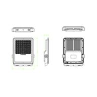 Dimension Drawing (without table) - BVC080 LED40/765 Solar