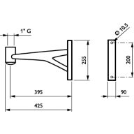  FARO BRACKETS - 400 mm - Black