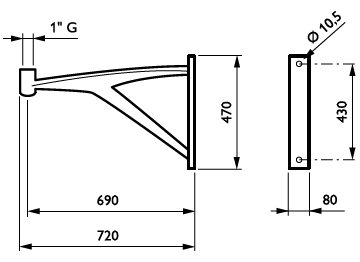Dimension Drawing (without table) - JGP700 MBP 700 BK G1