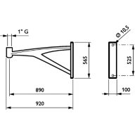  FARO BRACKETS - 900 mm - Black