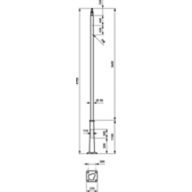 Dimension Drawing (without table) - YHM700 PL-FLG 4700 90 BK PD-T 2xM8-430
