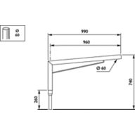 Dimension Drawing (without table) - JRP531 MBP-S 1000 60 RAL