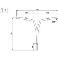Dimension Drawing (without table) - JRB440 MBP-T 1100 60 RAL