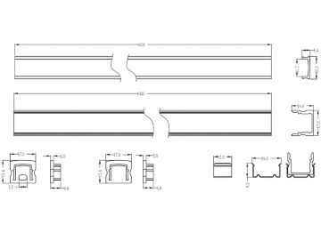 Dimension Drawing (without table) - AC170Z surface mount High H L1000 G2