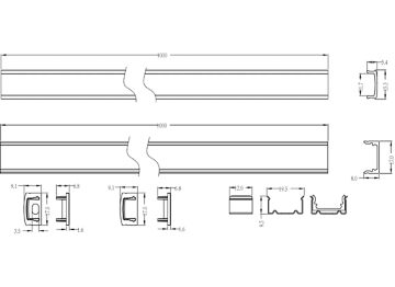 Dimension Drawing (without table) - AC170Z surface mount Low H L1000 G2