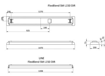 Dimension Drawing (without table) - SM340C 35S/940 PSD PCS L150 WH
