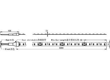 Dimension Drawing (without table) - LS168S LED12 827 IP20 L5000 LA