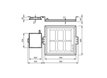 Dimension Drawing (without table) - BGB308 LED720/740 DTX1-HT D9 STD MICIO F