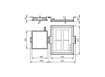 Dimension Drawing (without table) - BGB307 LED500/740 DSM11 D9 STD MICIO FU