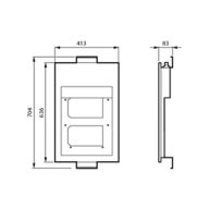 Dimension Drawing (without table) - BGB306 LED230/740 DSM11 D9 STD MICIO FU