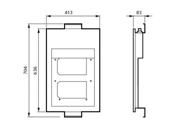 Dimension Drawing (without table) - BGB306 LED230/740 DSM11 D9 MICIO FU BA