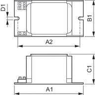 Dimension Drawing (with table) - BHL 250 K307-A2 230/240V 50Hz BC2-134