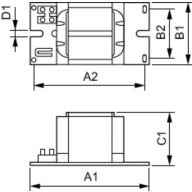 Dimension Drawing (with table) - BSN 400 K407-A2-ITS 230/240V 50Hz BC3