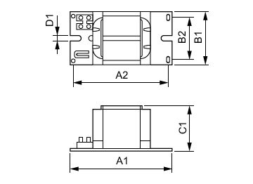 Dimension Drawing (with table) - BSN 400 K407-A2-ITS 230/240V 50Hz BC3