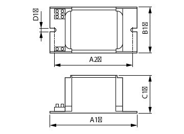 Dimension Drawing (with table) - BSN 70 L33-A2-TS 230V 50Hz HD1-118