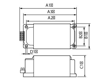 Dimension Drawing (with table) - BSN 1000 L78-A2 230/240V 50Hz HP-257