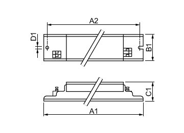 Dimension Drawing (with table) - EXC 35 SOX 220-240V 50/60Hz