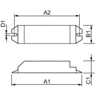 Dimension Drawing (with table) - HF-E II 236 TL-D 220-240V 50/60Hz