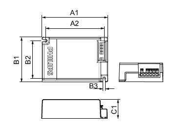 Dimension Drawing (with table) - HID-CV 35 /S CDM 220-240V