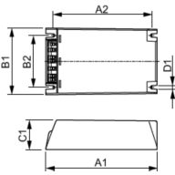 Dimension Drawing (with table) - HID-PV Xt 140 CPO Q 208-277V