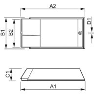 Dimension Drawing (with table) - HID-PV C 35 /I CDM 220-240V 50/60Hz NG