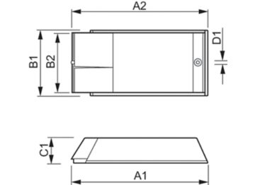 Dimension Drawing (with table) - HID-PV C 70 /I CDM 220-240V 50/60Hz NG