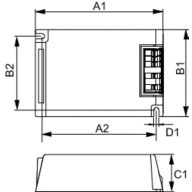 Dimension Drawing (with table) - HID-PV C 70 /S CDM 220-240V 50/60Hz NG