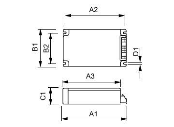 Dimension Drawing (with table) - HID-PV 100 /S SDW-TG 220-240V 50/60Hz
