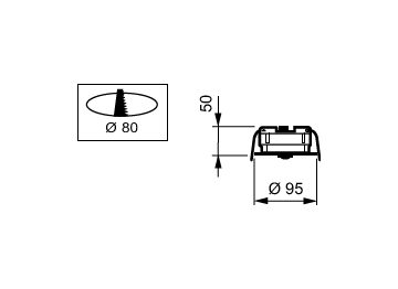 Dimension Drawing (without table) - LRM1070/00 SENSR MOV DET ST