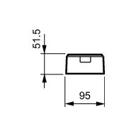 Dimension Drawing (without table) - LRH1070/00 SENSR SURFACE BOX