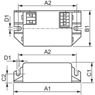 Dimension Drawing (with table) - HF-M BLUE 124 SH TL/TL5/PL-L 230-240V