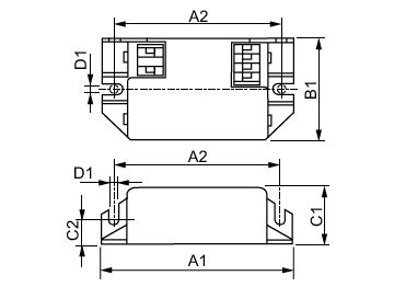 Dimension Drawing (with table) - HF-M BLUE 124 SH TL/TL5/PL-L 230-240V