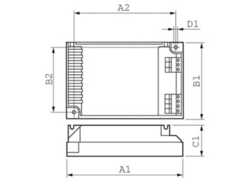Dimension Drawing (with table) - HF-P 1 22-42 PL-T/C/L/TL5C EII 220-240V