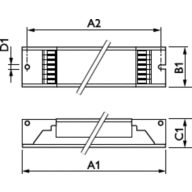 Dimension Drawing (with table) - HF-Ri TD 4 14/24 TL5 E+ 195-240V