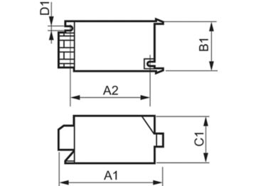 Dimension Drawing (with table) - SI 51 220-240V 50/60Hz
