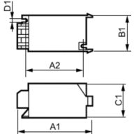 Dimension Drawing (with table) - SND 58 220-240V 50/60Hz