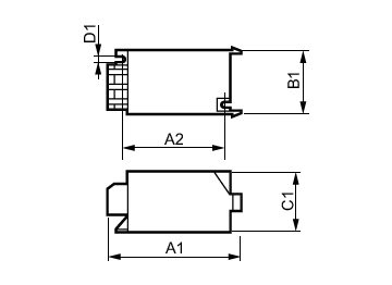 Dimension Drawing (with table) - SND 57 220-240V 50/60Hz