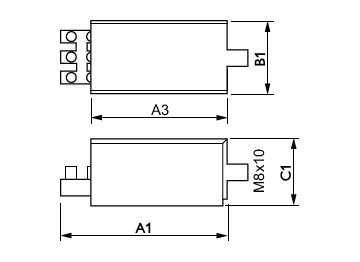 Dimension Drawing (with table) - SUD 10-S 220-240V 50/60Hz