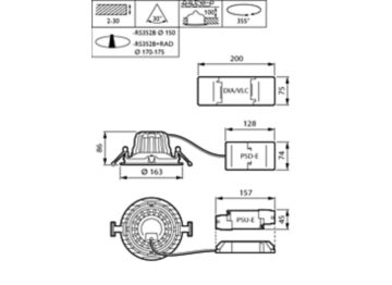Dimension Drawing (without table) - RS353B 27S/ROSE WIA-E MB FG WH