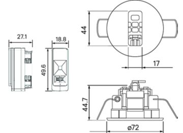 Dimension Drawing (without table) - VitaUp Extension Kit