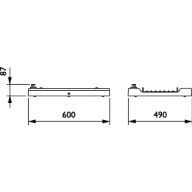 Dimension Drawing (without table) - BY481P LED250S/840 PSD HRO PC SI