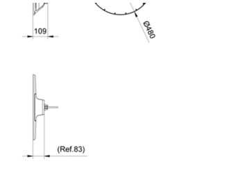 Dimension Drawing (without table) - BY778P LED400/CW PSU WB