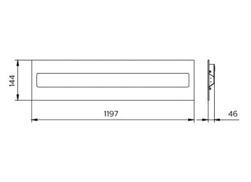 Dimension Drawing (without table) - RC100B LED37S 840 W30L120 PSU G3