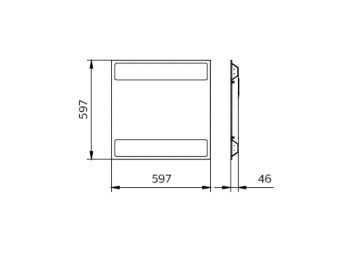 Dimension Drawing (without table) - RC100B LED37S 840 W60L60 PSD G3