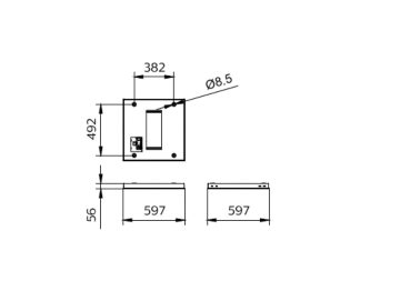 Dimension Drawing (without table) - SM100C LED27S 840 W60L60 PSU G3