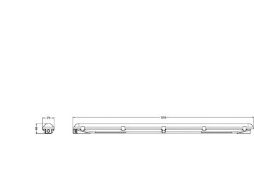 Dimension Drawing (without table) - WT178C LED54S/840 PSU L1200