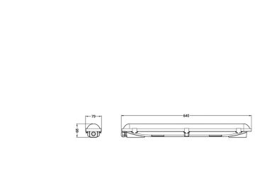 Dimension Drawing (without table) - WT178C LED22S/865 PSU L600
