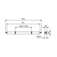 Dimension Drawing (without table) - WT238C LED70S/840 PSU L1500 TW GM